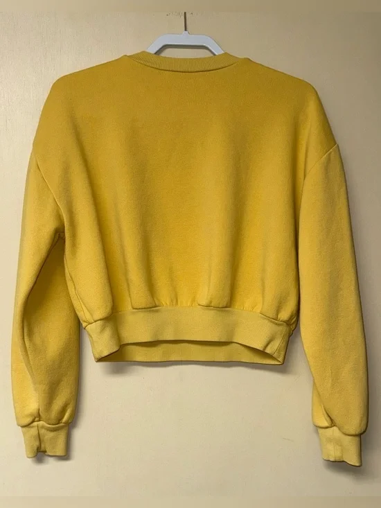 Wild Fable Mustard Yellow Crewneck Sweatshirt - Cropped - Picture 2 of 5